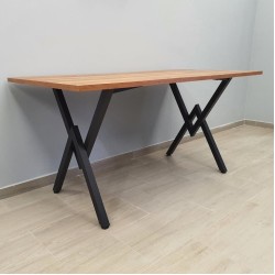 Стіл обідній прямокутний у стилі Loft у вітальню, їдальню або на кухню Вектра Тenero Стіл 1600х800, чорний оксамит/сірий оксамит Стіл обідній прямокутний у стилі Loft у вітальню, їдальню або на кухню Вектра Тenero Стіл 1600х800, чорний оксамит/сірий оксамит