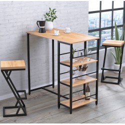 Барний стіл зі стелажем у стилі Loft Industrial для кухні BSS-110 Loft Design