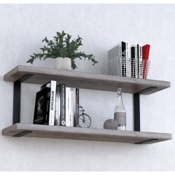 Полиця відкрита навісна настінна лофт подвійна PL-C-32 довжина 92 см ДСП Loft Design Дуб Палена Полиця відкрита навісна настінна лофт подвійна PL-C-32 довжина 92 см ДСП Loft Design Дуб Палена