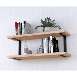 Полиця відкрита навісна настінна лофт подвійна PL-C-32 довжина 92 см ДСП Loft Design Дуб Крафт Золотий Полиця відкрита навісна настінна лофт подвійна PL-C-32 довжина 92 см ДСП Loft Design Дуб Крафт Золотий
