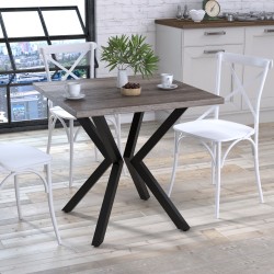 Стіл лофт кухонний обідній квадратний Кубра Loft Design 80х80 у вітальню, їдальню, обідню зону Дуб Палена Стіл лофт кухонний обідній квадратний Кубра Loft Design 80х80 у вітальню, їдальню, обідню зону Дуб Палена