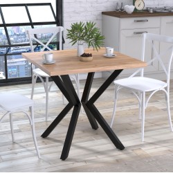 Стіл лофт кухонний обідній квадратний Кубра Loft Design 80х80 у вітальню, їдальню, обідню зону Дуб Крафт Золотий Стіл лофт кухонний обідній квадратний Кубра Loft Design 80х80 у вітальню, їдальню, обідню зону Дуб Крафт Золотий