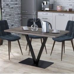 Стіл обідній на одній опорі прямокутний Вінсент Loft Design 120х65 у вітальню, їдальню, обідню зону Дуб Палена Стіл обідній на одній опорі прямокутний Вінсент Loft Design 120х65 у вітальню, їдальню, обідню зону Дуб Палена