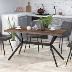 Стіл обідній на ніжках прямокутний Остин Loft Design 136,6х70 у вітальню, їдальню, обідню зону Горіх Модена Стіл обідній на ніжках прямокутний Остин Loft Design 136,6х70 у вітальню, їдальню, обідню зону Горіх Модена