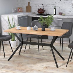 Стіл обідній на ніжках прямокутний Остин Loft Design 136,6х70 у вітальню, їдальню, обідню зону Дуб Крафт Золотий Стіл обідній на ніжках прямокутний Остин Loft Design 136,6х70 у вітальню, їдальню, обідню зону Дуб Крафт Золотий