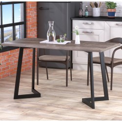 Стіл обідній на двох опорах Сільвія Loft Design 120х65 у кухню, їдальню, вітальню Дуб Палена Стіл обідній на двох опорах Сільвія Loft Design 120х65 у кухню, їдальню, вітальню Дуб Палена
