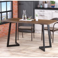 Стіл обідній на двох опорах Сільвія Loft Design 120х65 у кухню, їдальню, вітальню Горіх Модена