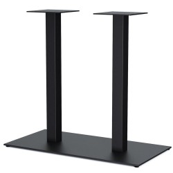 Подвійна опора для обіднього стола зі сталі чорна Quadro Double h-725 400х750 / 6 мм Lovko Подвійна опора для обіднього стола зі сталі чорна Quadro Double h-725 400х750 / 6 мм Lovko