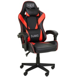 Ігрове крісло для геймерів чорно-червоне VR Racer Dexter Djaks з регульованими підлокітниками та висотою AMF Ігрове крісло для геймерів чорно-червоне VR Racer Dexter Djaks з регульованими підлокітниками та висотою AMF