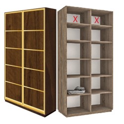 Функціональна шафа-купе гардеробна Новатор Н 1126 1200х600х2200/2400 для одягу з полицями ДОМ Функціональна шафа-купе гардеробна Новатор Н 1126 1200х600х2200/2400 для одягу з полицями ДОМ