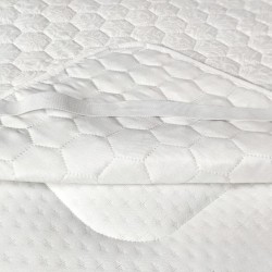 Захисний білий наматрацник стьобаний з кутоми фіксаторами Cotton гіпоалергенний чохол на матрац Eurosleep