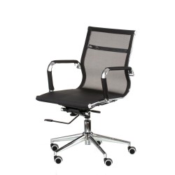 Суперслім сітчасте офісне крісло Solano 3 Mesh Black Special4You легке вентильоване комп'ютерне для операторів і працівників Суперслім сітчасте офісне крісло Solano 3 Mesh Black Special4You легке вентильоване комп'ютерне для операторів і працівників