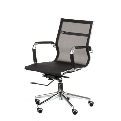 Суперслім сітчасте офісне крісло Solano 3 Mesh Black Special4You легке вентильоване комп'ютерне для операторів і працівників Суперслім сітчасте офісне крісло Solano 3 Mesh Black Special4You легке вентильоване комп'ютерне для операторів і працівників