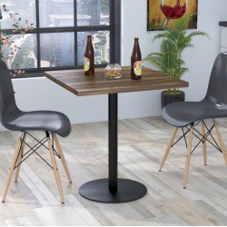 Барний обідній стіл квадратний у стилі лофт BS-450 700х700 Loft Design на ніжці Горіх Модена Барний обідній стіл квадратний у стилі лофт BS-450 700х700 Loft Design на ніжці Горіх Модена