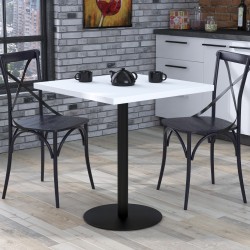 Барний обідній стіл квадратний у стилі лофт BS-450 700х700 Loft Design на ніжці Білий Барний обідній стіл квадратний у стилі лофт BS-450 700х700 Loft Design на ніжці Білий