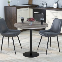 Барний обідній стіл круглий лофт для дому BS-450 D-800 Loft Design Дуб Палена
