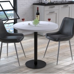 Барний обідній стіл круглий лофт для дому BS-450 D-800 Loft Design Білий