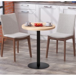 Барний обідній стіл круглий у стилі лофт BS-450 D-600 Loft Design Дуб Крафт Золотий