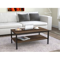 Журнальний кавовий стіл лофт мінімалізм L-1 Loft Design Горіх Модена Журнальний кавовий стіл лофт мінімалізм L-1 Loft Design Горіх Модена