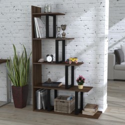 Відкритий стелаж-перегородка лофт для дому, офісу L-160 Loft Design Горіх Модена Відкритий стелаж-перегородка лофт для дому, офісу L-160 Loft Design Горіх Модена