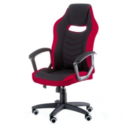 Офісне комп'ютерне крісло в спортивному стилі Riko Black / red Чорне з червоними вставками Special4You Офісне комп'ютерне крісло в спортивному стилі Riko Black / red Чорне з червоними вставками Special4You