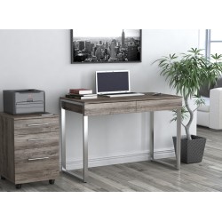Сучасний Письмовий стіл без тумб мінімалізм L-11 Loft Design Дуб Палена, Хром Сучасний Письмовий стіл без тумб мінімалізм L-11 Loft Design Дуб Палена, Хром