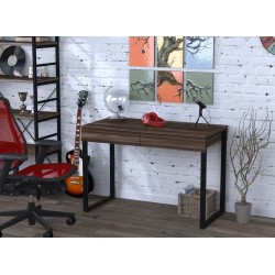 Сучасний Письмовий стіл без тумб мінімалізм L-11 Loft Design Горіх Модена, Чорний Сучасний Письмовий стіл без тумб мінімалізм L-11 Loft Design Горіх Модена, Чорний