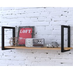 Полиця навісна настінна відкрита лофт PL-1-18 Loft Design Дуб Палена, 112 см