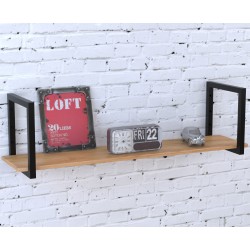 Полиця навісна настінна відкрита лофт PL-1-18 Loft Design Дуб Крафт Золотой, 112 см