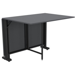 Обідній складний стіл книга у стилі лофт Fold 2 FL2 1400 (1380/210х1000х750Н) чорний/Сірий Шифер AMF
