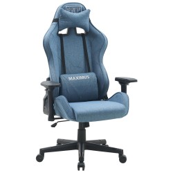 Геймерське крісло тканинне VR Racer Textile Maximus тканина синя/чорний з відкидною спинкою та подушками AMF Геймерське крісло тканинне VR Racer Textile Maximus тканина синя/чорний з відкидною спинкою та подушками AMF