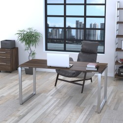 Письмовий сучасний стіл мінімалізм без тумб лофт Q-160 Loft Design 18 мм, Горіх Модена Письмовий сучасний стіл мінімалізм без тумб лофт Q-160 Loft Design 18 мм, Горіх Модена
