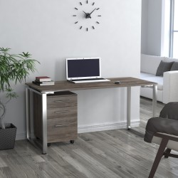 Письмовий сучасний стіл мінімалізм без тумб лофт Q-160 Loft Design 18 мм, Дуб Палена Письмовий сучасний стіл мінімалізм без тумб лофт Q-160 Loft Design 18 мм, Дуб Палена