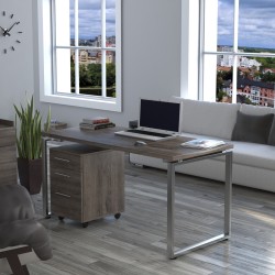 Письмовий сучасний стіл мінімалізм без тумб лофт Q-160 Loft Design 32 мм, Дуб Палена Письмовий сучасний стіл мінімалізм без тумб лофт Q-160 Loft Design 32 мм, Дуб Палена