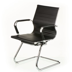 Офісне конференц-крісло на полозах для переговорної Solano 2 office artleather black (E7108) Special4You Офісне конференц-крісло на полозах для переговорної Solano 2 office artleather black (E7108) Special4You