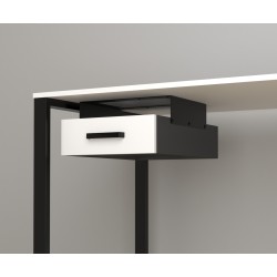 Навісний ящик для стола одинарний колір каркаса чорний BX-1 ДСП Білий Loft Design Навісний ящик для стола одинарний колір каркаса чорний BX-1 ДСП Білий Loft Design