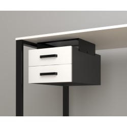 Навісний ящик для стола подвійний колір каркаса чорний BX-2 ДСП Білий Loft Design Навісний ящик для стола подвійний колір каркаса чорний BX-2 ДСП Білий Loft Design