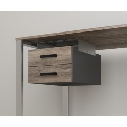 Подвійний навісний ящик для столу BX-2 сріблястий метал ДСП Дуб Пелена Loft Design Подвійний навісний ящик для столу BX-2 сріблястий метал ДСП Дуб Пелена Loft Design