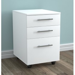 Офісна мобільна тумба на колесах із 3 шухлядами L-420 Білий Loft Design