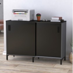 Тумба офісна розсувна LS-1200-830 каркас Антрацит фасад чорний Loft Design Тумба офісна розсувна LS-1200-830 каркас Антрацит фасад чорний Loft Design