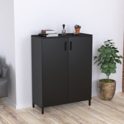 Тумба офісна двостулкова дводверна LT-900-1200 каркас Антрацит фасад Чорний Loft Design Тумба офісна двостулкова дводверна LT-900-1200 каркас Антрацит фасад Чорний Loft Design