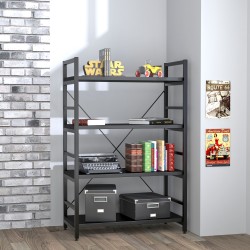 Відкритий поличний стелаж лофт офісний низький лофт L-125 NEW Чорний Loft Design Відкритий поличний стелаж лофт офісний низький лофт L-125 NEW Чорний Loft Design