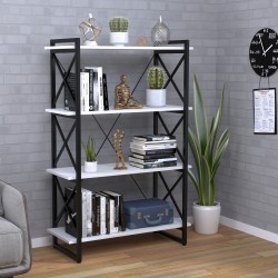 Окритий поличний стелаж у стилі лофт Скіф 4-920 Білий Loft Design Окритий поличний стелаж у стилі лофт Скіф 4-920 Білий Loft Design