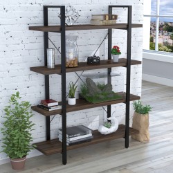 Відкритий Стелаж у стилі лофт для книг Сингл 4-1200 Loft Design Горіх Модена Відкритий Стелаж у стилі лофт для книг Сингл 4-1200 Loft Design Горіх Модена