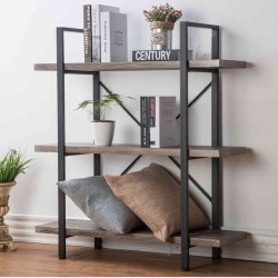 Відкритий стелаж у стилі лофт Сингл-3 полиці масив ясена 22 мм Loft Design Відкритий стелаж у стилі лофт Сингл-3 полиці масив ясена 22 мм Loft Design