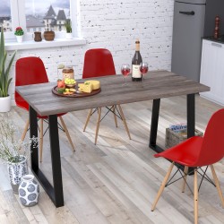 Сучасний стіл лофт прямокутний обідній Титан Loft Design Дуб Палена Сучасний стіл лофт прямокутний обідній Титан Loft Design Дуб Палена