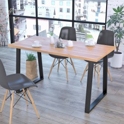 Сучасний стіл лофт прямокутний обідній Титан Loft Design Дуб Крафт Золотой Сучасний стіл лофт прямокутний обідній Титан Loft Design Дуб Крафт Золотой