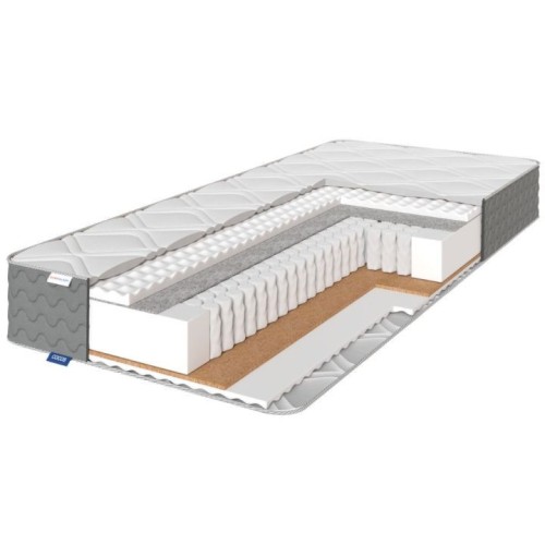 Матрац ортопедичний Pulson Plus 2 in 1 Eurosleep з Pocket Spring, кокосовою койрою, масажною піною та ефектом зима-літо