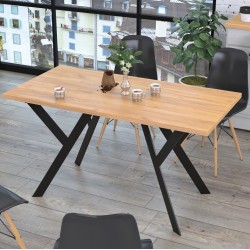 Стіл обідній прямокутний лофт дизайнерський Ішла 138-70 Loft Design Дуб Крафт Золотий Стіл обідній прямокутний лофт дизайнерський Ішла 138-70 Loft Design Дуб Крафт Золотий