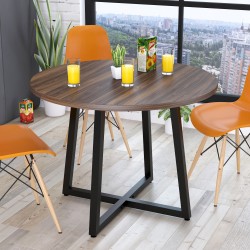 Круглий обідній стіл Бланк на металевому каркасі Loft Design